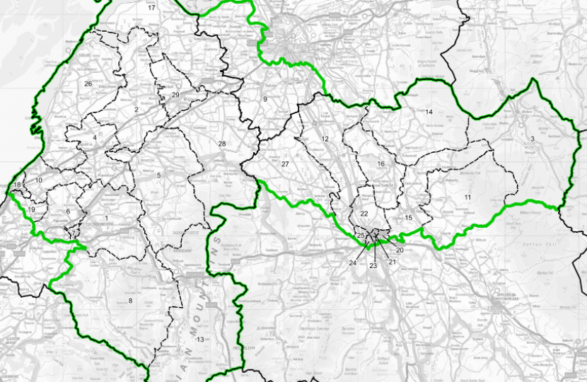 Penrith and Solway new constituency boundary map