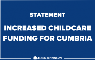 Increased Childcare Funding for Cumbria